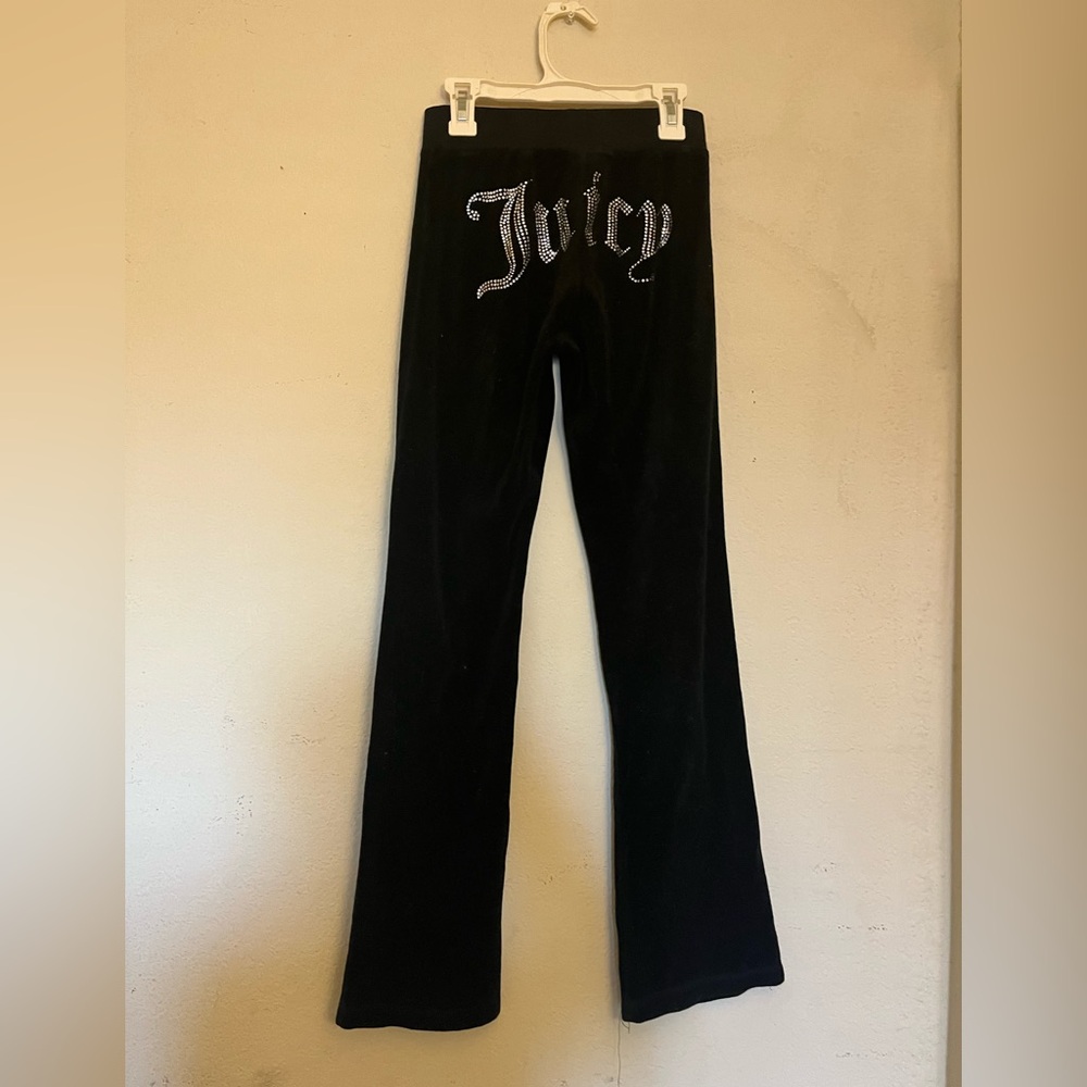 Juicy Black Velvet Pants